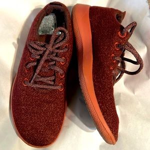 Allbirds Wool Runners maroon burgundy ethical sz 8